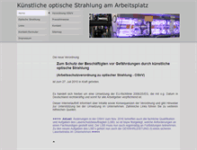 Tablet Screenshot of kuenstliche-optische-strahlung.de